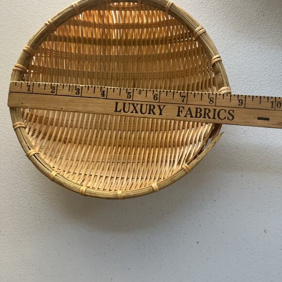 6 Nesting Brown Rounded Woven Wicker Rattan Basket Vegetable Fruit Boho Country - Picture 4 of 15